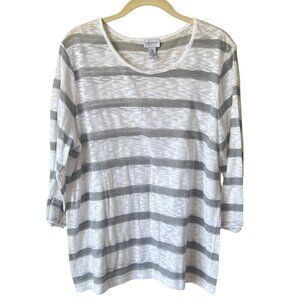 Chico's Zenergy Striped Top, Size 3